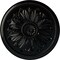 Ekena Millwork Kaya Ceiling Medallion (Fits Canopies up to 5 1/4"), Hand-Painted Black Pearl, 23 5/8"OD x 1 1/2"P CM23KABPS - alternate 1